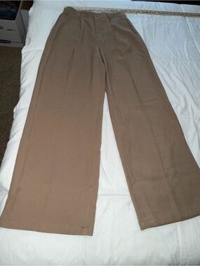 Cider Wide-Leg Trousers in Camel Brown